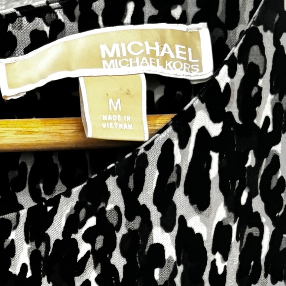 MICHAEL Michael Kors Draped Sheath Dress - Animal Print Size M - Picture 11 of 12